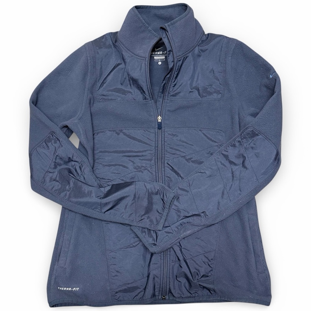 Nike Therma-Fit Full Zip Fleece Jacket Size L Dusty Blue